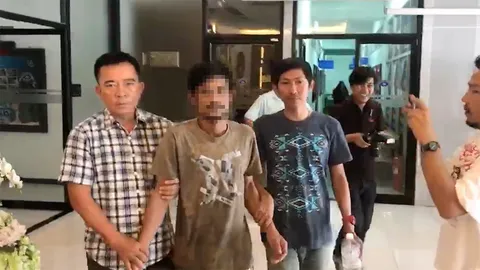 รวบตามหมาย หนุ่มหนีคดีแทงคอ ฆ่าสาวทอม ฉุนติดพันแฟนสาว 