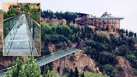 Out แล้ว สะพานกระจก พี่จีนจัดให้ สไลเดอร์โปร่งใสชมวิว เสียวแบบFull HD