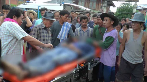 เศร้า! ชาวนาแพร่ ออกไปตัดหญ้าเตรียมปลูกข้าว เจอฟ้าผ่าดับคาที่