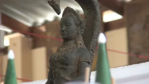 ศรัทธาใหม่วัดป่า 'เจ้าแม่นาคี' ลอยมาในแม่น้ำชี เล่าลือพระสนม 'ปู่ศรีสุทโธ'