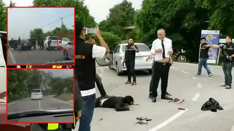 วินาทีระทึก ตร.ไล่สกัดรถตู้หรู 'ชาดา ไทยเศรษฐ์' (คลิป)