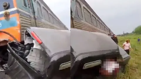 สปรินเตอร์ยะลา-กทม. ขยี้กระบะขับตัดหน้าติดคาหัวรถจักร โชเฟอร์ดับที่รพ.