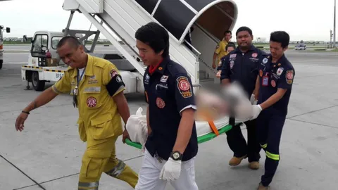 อดเที่ยวไทย ลุงเมืองน้ำหอมหลับไม่ตื่น ตายบนเครื่องก่อนถึงสุวรรณภูมิ 