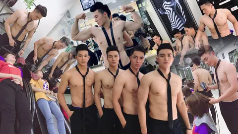 อยากถูกซอยอยากถูกสระ! แชร์กระจายหนุ่มถอดเสื้อตัดผม 19 ล้านวิว