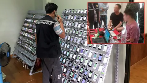 รับจ้างกดไลค์! รวบ 3 มังกรจีน ยึดซิมหมื่นชิ้น ไอโฟน 500 ตัว
