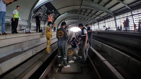 สลด! กำลังอุ้มท้อง 6 เดือน สาวดับคารางแอร์พอร์ตลิงก์ ชัดไม่มีใครผลัก 