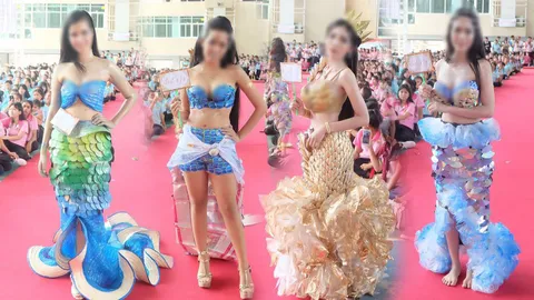 หน้าอกหน้าใจมาเต็ม! นศ.แต่งชุดเงือกเดินหวิวกลางวิทยาลัย สอศ.ไขข้อข้องใจ ผิดหรือไม่?  