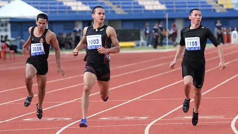 เร็วที่สุด! ลมกรดมิ้ว ซิวทองวิ่ง 100 เมตรชาย สงขลาเกมส์