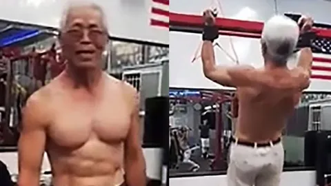 ไม่เชื่อก็ต้องเชื่อ! ชมคลิป ปู่ไต้หวันโชว์อกเป็นมัด ซิกซ์แพ็กเป็นลูกในวัย72ปี!