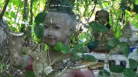 สุดวังเวง ศาลพระภูมิ-กุมารทอง ถูกทิ้งเกลื่อนหลังป่าช้าที่อ่างทอง