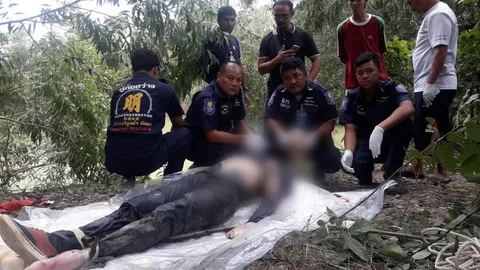 ชาวบ้านผงะ! พบศพชายลอยอืดกลางป่า สาเหตุการตายยังปริศนา