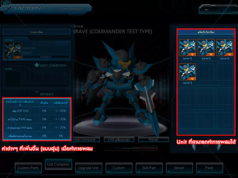 SDGO เผยแพทช์ใหม่ ผสมหุ่นโมบิลสูทเพื่อเลเวลอัพได้