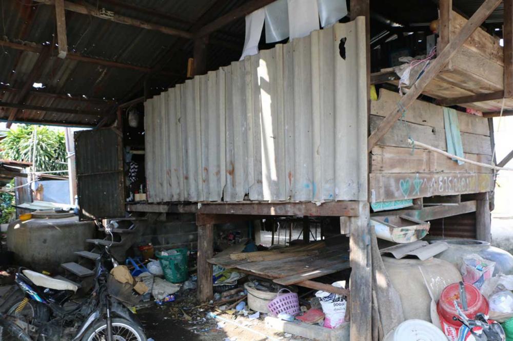 สภาพของบ้านไม้ที่เกิดเหตุ