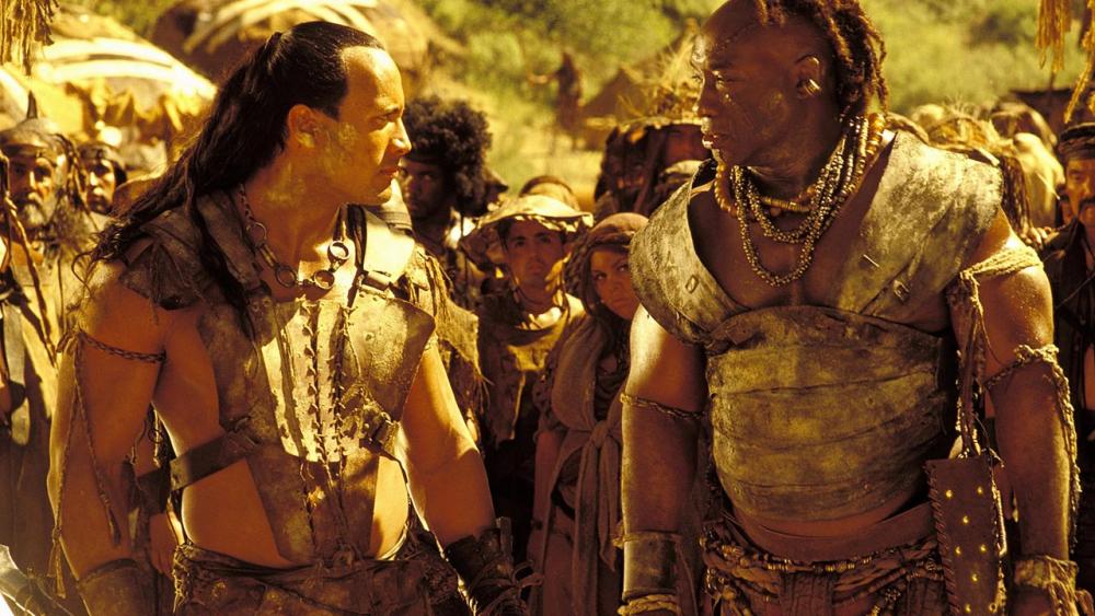 The Rock ในบทพระเอกจากเรื่อง The Scorpion King
