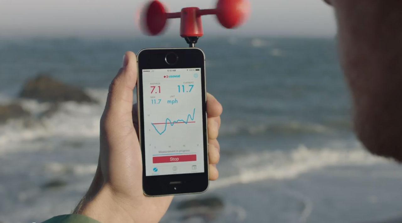 แอพพลิเคชั่น Vaavud Wind Meter
