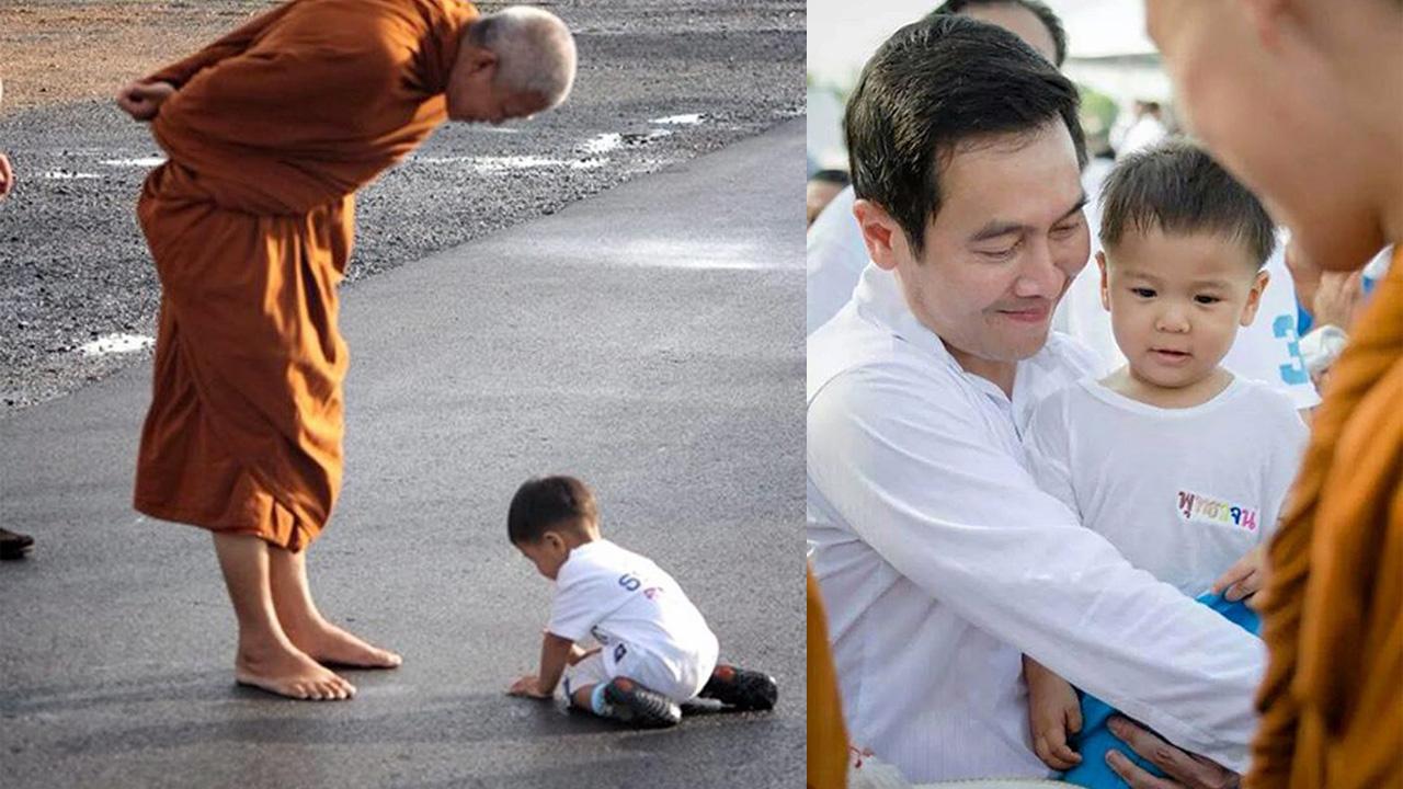 น้องโอมกราบหลวงพ่อ - พ่อลูกคู่บุญ