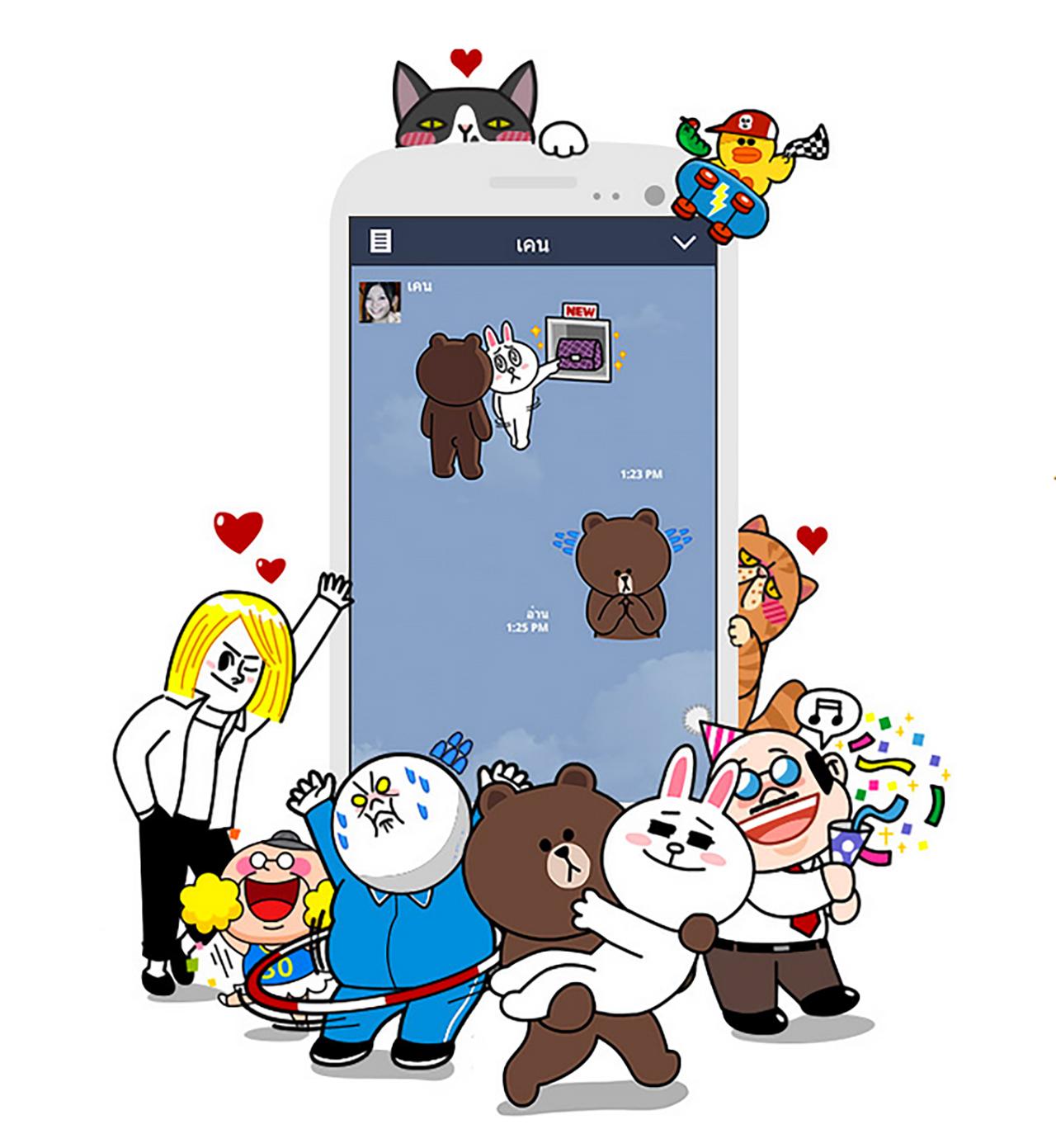 รูปแบบการแชตของไลน์ ที่หลายคนคุ้นเคย