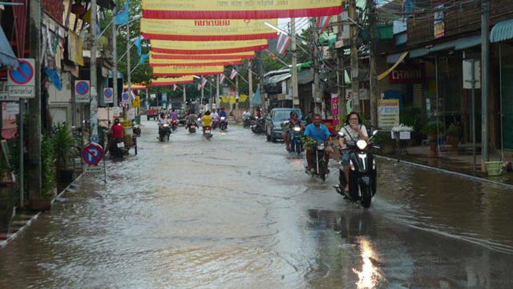 น้ำทะลักท่วม ที่ อ.พรานกระต่าย