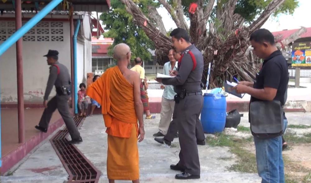รรท.เจ้าอาวาสวัดไทรงาม ให้การตร. หวังหาคนร้ายขโมยเงินบริจาควัด