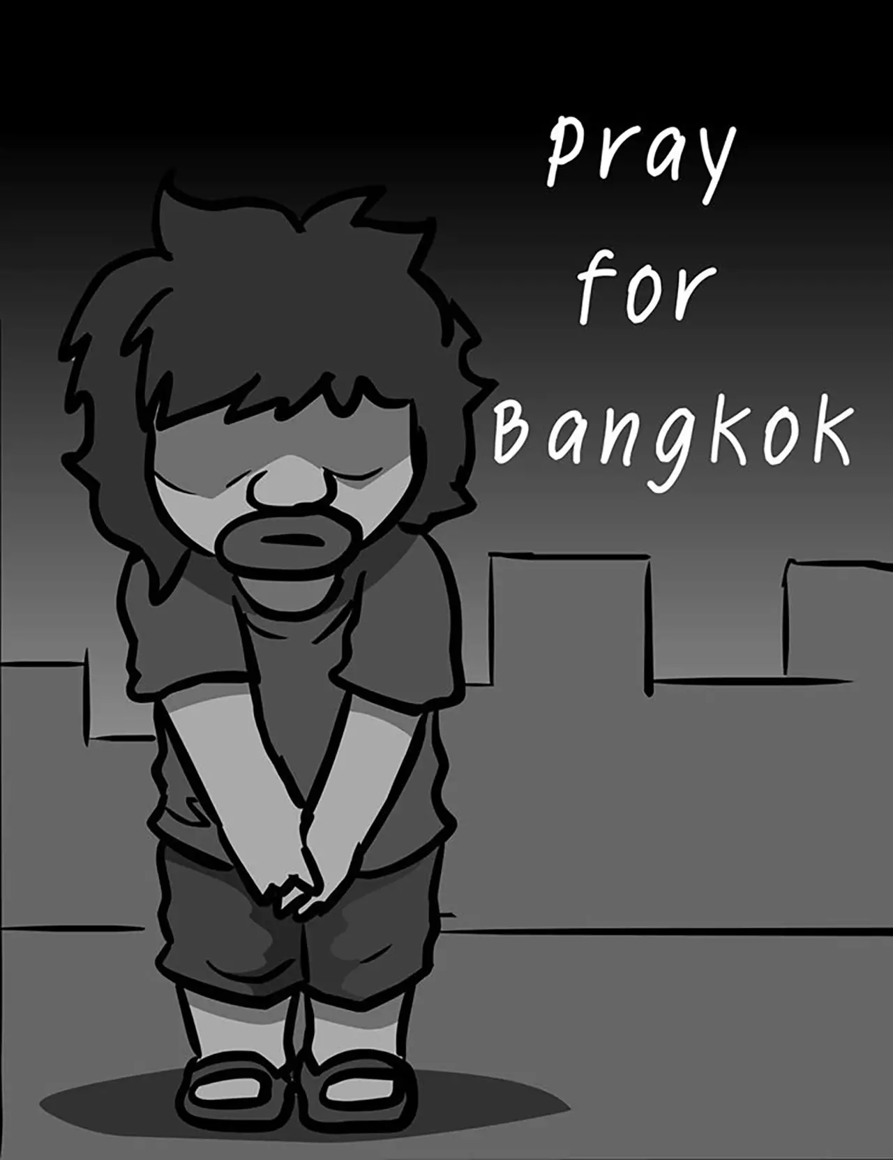เซฟแล้วแชร์! รวมภาพการ์ตูนมอบกำลังใจ ‘Pray for bangkok’ ลดความรุนแรง