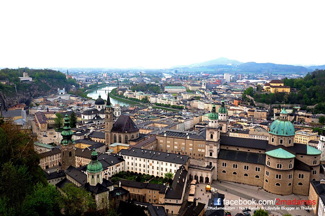 มองวิวเมืองซาลส์บวร์ก Salzburg จากที่สูง