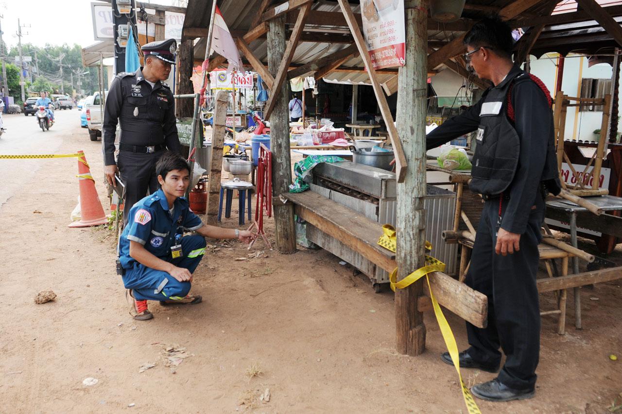 จนท.พบหัวกระสุนปืนตกอยู่บริเวณที่เกิดเหตุ