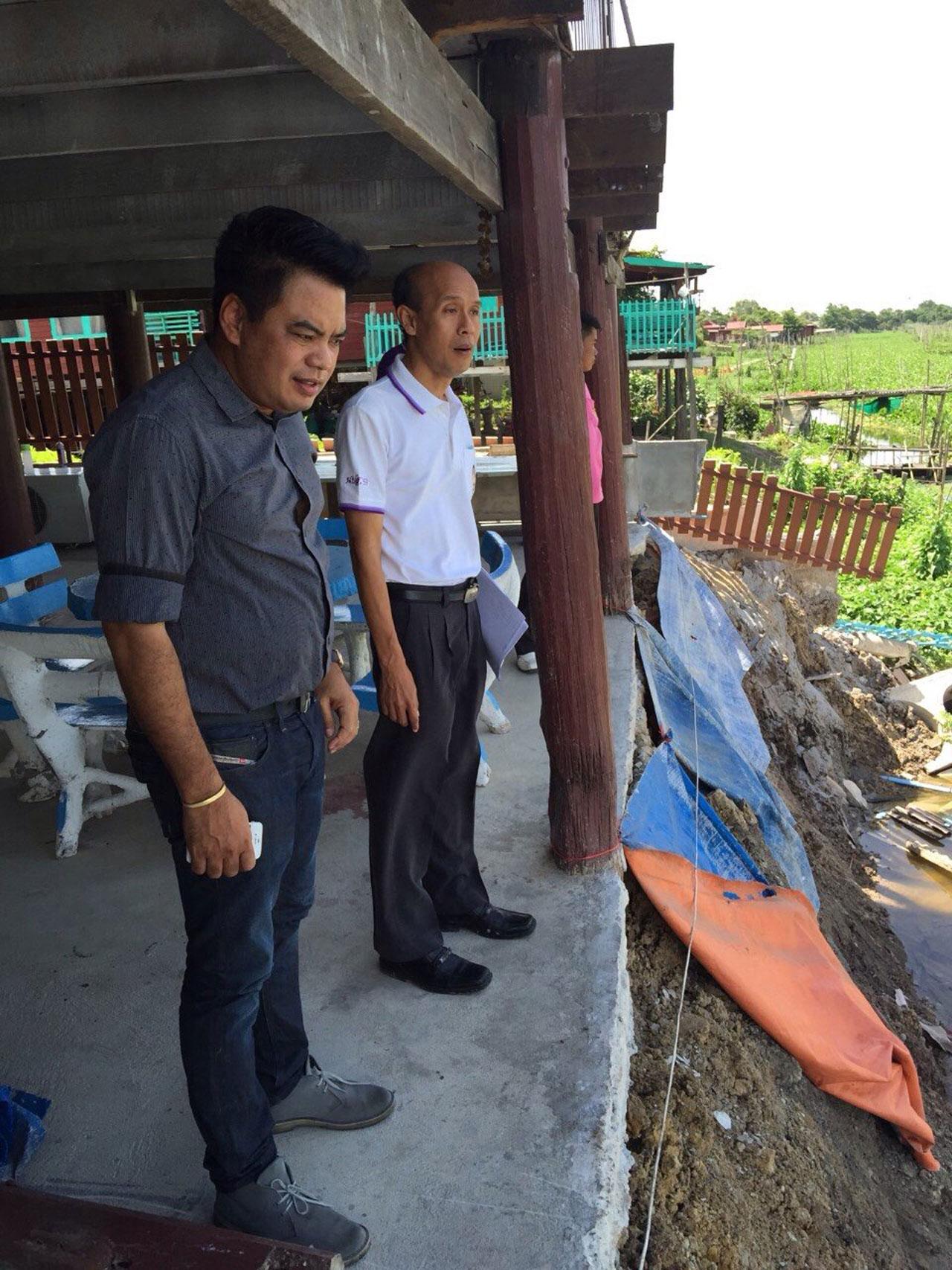 ลงพื้นที่เกิดเหตุ ริมเขื่อนเลียบคลองสองพี่น้อง