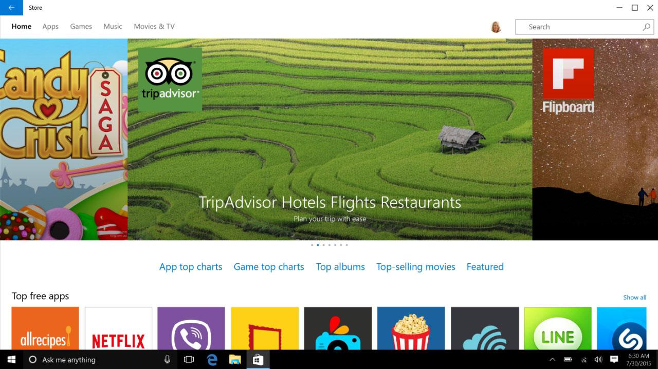 วินโดวส์ สโตร์ สำหรับซื้อแอพพลิเคชั่น บนวินโดวส์ 10