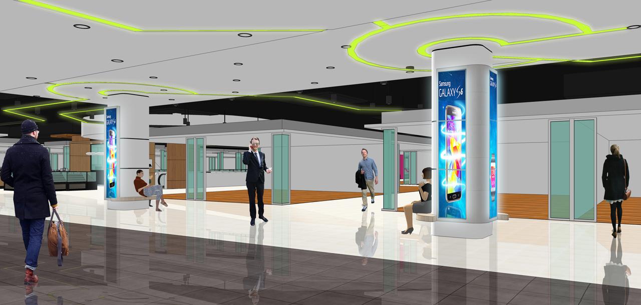 ภาพการออกแบบพื้นที่ร้านค้าไอที ของโซน Digital World