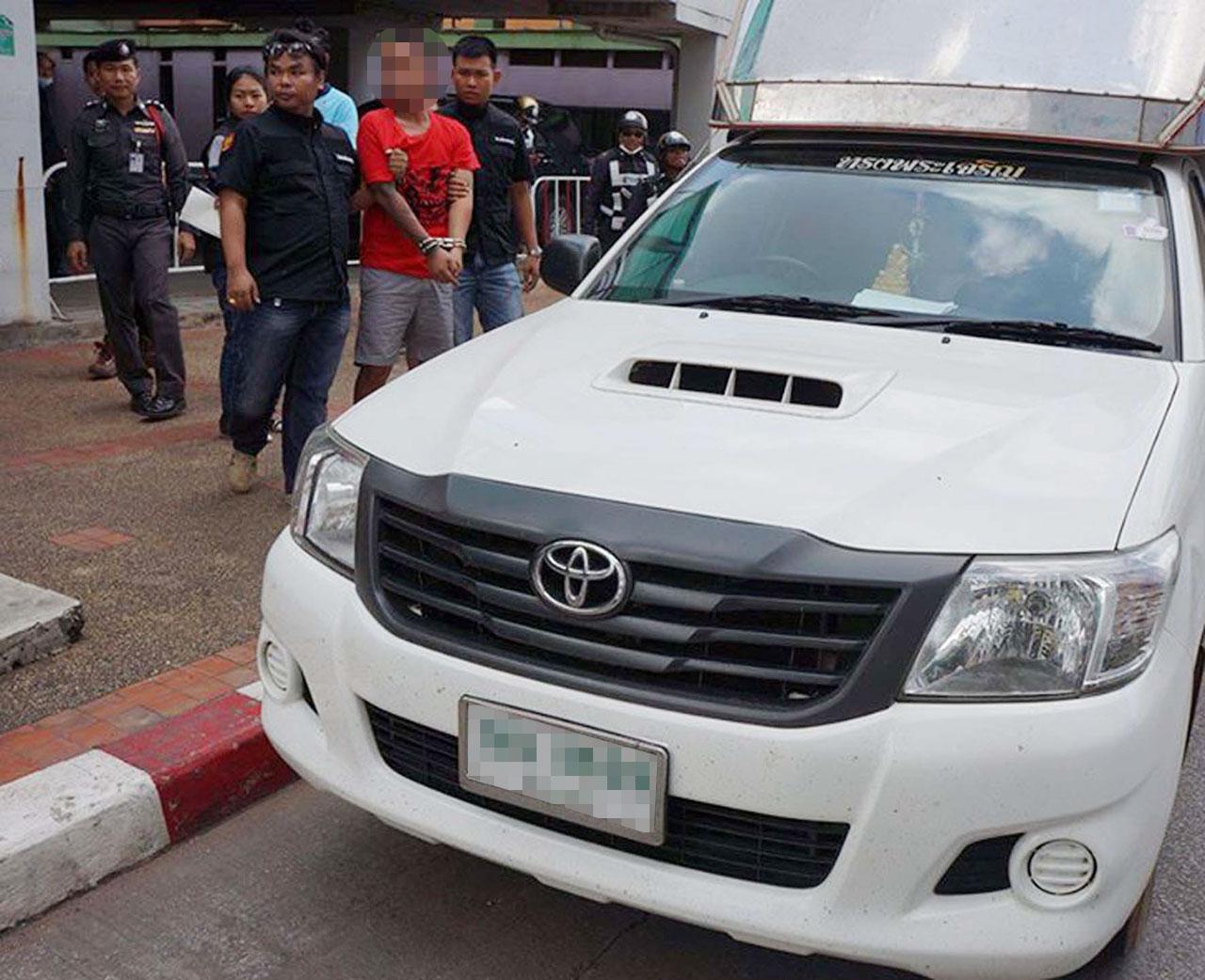 รถกระบะของกลางที่คนร้ายขโมยมา