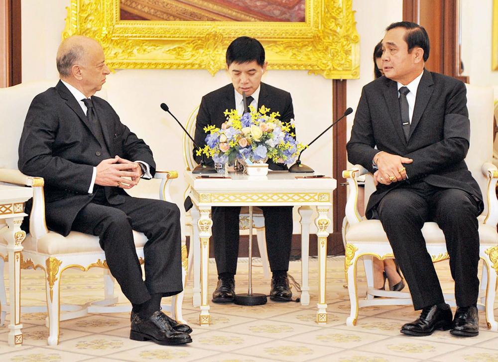 นายไฆเม บีร์กิลิโอ นัวลาร์ต ซานเชซ เอกอัครราชทูตสหรัฐเม็กซิโกประจำประเทศไทย เข้าเยี่ยมคารวะ พล.อ.ประยุทธ์ จันทร์โอชา นายกรัฐมนตรีไทย