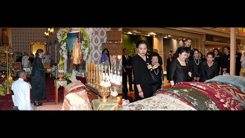 (ซ้าย) สมเด็จพระเทพรัตนราชสุดาฯ สยามบรมราชกุมารี เสด็จพระราชดำเนินไปทรงบำเพ็ญพระราชกุศลในการพระพิธีธรรมสวดพระอภิธรรมพระบรมศพ พระบาทสมเด็จพระปรมินทรมหาภูมิพลอดุลยเดช ณ พระที่นั่งดุสิตมหาปราสาท ในพระบรมมหาราชวัง เมื่อวันที่ 18 พฤศจิกายน.
(ขวา) พระเจ้าวรวงศ์เธอ พระองค์เจ้าโสมสวลี พระวรราชาทินัดดามาตุ เสด็จไปทรงเปิดงาน “63 rd Annual YWCA Diplomatic Charity Bazaar 2016” พร้อมทอดพระเนตรกิจกรรมของ สมาคมไว ดับยู ซี เอ ณ โซลแดชเซิล ศูนย์การค้าเซ็นทรัลเวิลด์ เมื่อวันที่ 18 พฤศจิกายน.