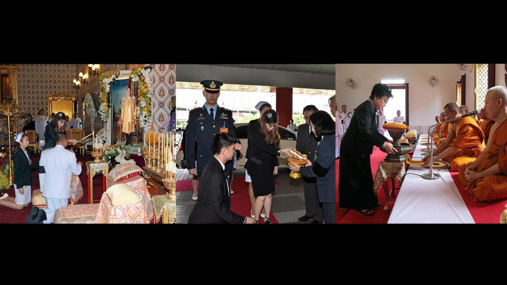 (ซ้าย)สมเด็จพระเจ้าลูกเธอ เจ้าฟ้าจุฬาภรณวลัยลักษณ์ อัครราชกุมารี เสด็จพร้อมพระบรมวงศานุวงศ์ในการพระพิธีธรรมสวดพระอภิธรรมพระบรมศพ พระบาทสมเด็จพระปรมินทรมหาภูมิพลอดุลยเดช ณ พระที่นั่งดุสิตมหาปราสาท ในพระบรมมหาราชวัง เมื่อวันที่ 10 พฤศจิกายน.(กลาง)สมเด็จพระเจ้าลูกเธอ เจ้าฟ้าจุฬาภรณวลัยลักษณ์ อัครราชกุมารี เสด็จไปทรง เปิด การประชุมเภสัชกรรมแห่งเอเชีย ครั้งที่ 26 ในหัวข้อบูรณาการภูมิปัญญาเภสัชกรรมแห่งเอเชีย เพื่อสุขภาพที่ดีกว่าในสากล ณ ศูนย์การประชุมไบเทค บางนา เมื่อวันที่ 10 พฤศจิกายน.(ขวา) พระเจ้าวรวงศ์เธอ พระองค์เจ้าโสมสวลี พระวรราชาทินัดดามาตุ เสด็จไปทรงบำเพ็ญพระกุศล ถวายผ้าพระกฐินพระราชทาน ณ วัดปรินายกวรวิหาร พระนคร เมื่อวันที่ 10 พฤศจิกายน.