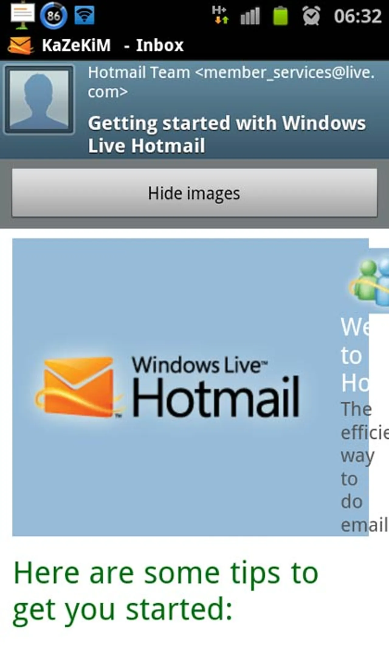 Trendy Review : Hotmail มาแอนดรอยด์แล้วนะจ๊ะ