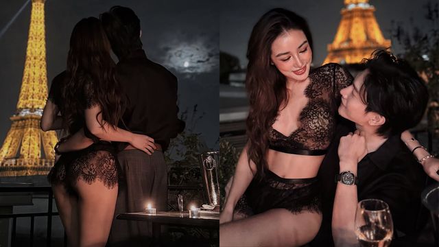 แซ่บไม่มีพัก กระแต อาร์สยาม นุ่งชุดชั้นในลูกไม้เซ็กซี่ ควง "โตชิ" ดินเนอร์หรูที่ปารีส