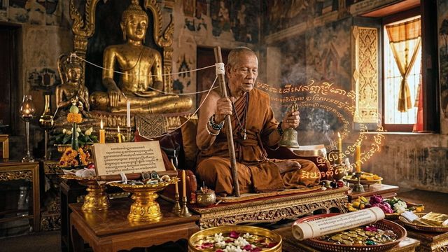 อาบน้ำทิพย์-รับสายสิญจน์มงคล "เปิดคลังรับทรัพย์" รับปีใหม่ไทย
