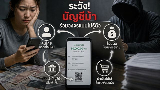 ระวัง "บัญชีม้า" ร่วมวง "โจร" แบบไม่รู้ตัว