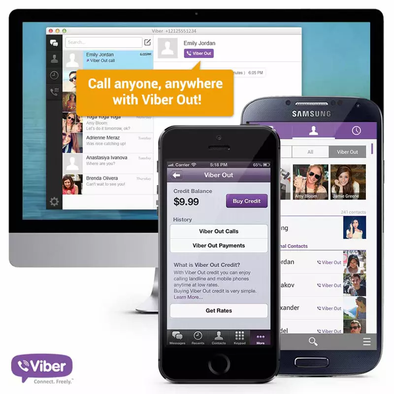 ไวเบอร์ เปิดตัวบริการ 'VIBER OUT' โทรทางไกลราคาประหยัด