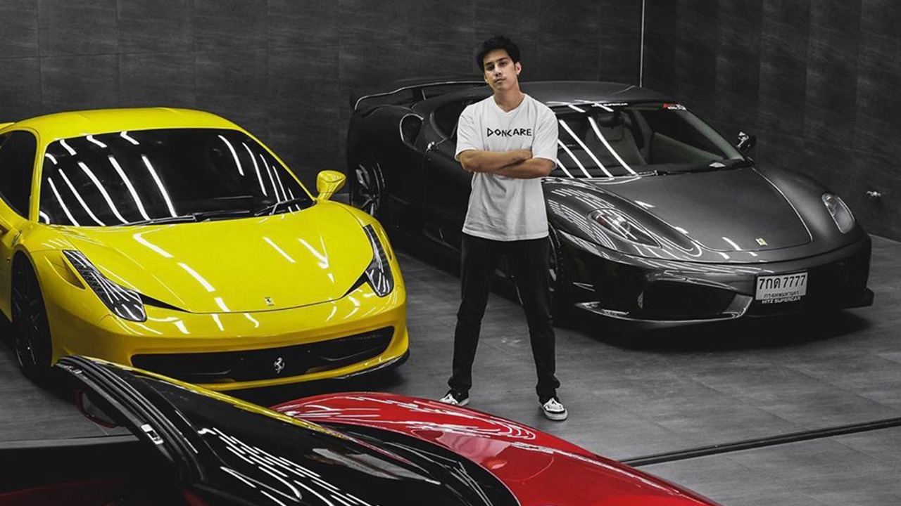 เปิดคลังซุปเปอร์คาร์สุดหรูของ เอิร์ธ วิศววิท หลังตกเป็นข่าวพัวพันเว็บพนัน