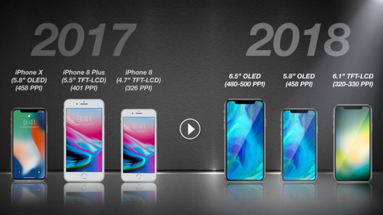 10 ของใหม่แอปเปิลปี 2018! เปิดตัวไอโฟน 3 รุ่นดีไซน์เหมือน iPhone X 