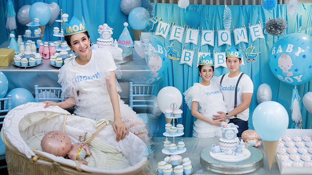 เนย โชติกา คุณแม่ท้องแก่ จัดปาร์ตี้เบบี้ ชาวเวอร์ ต้อนรับลูกชาย