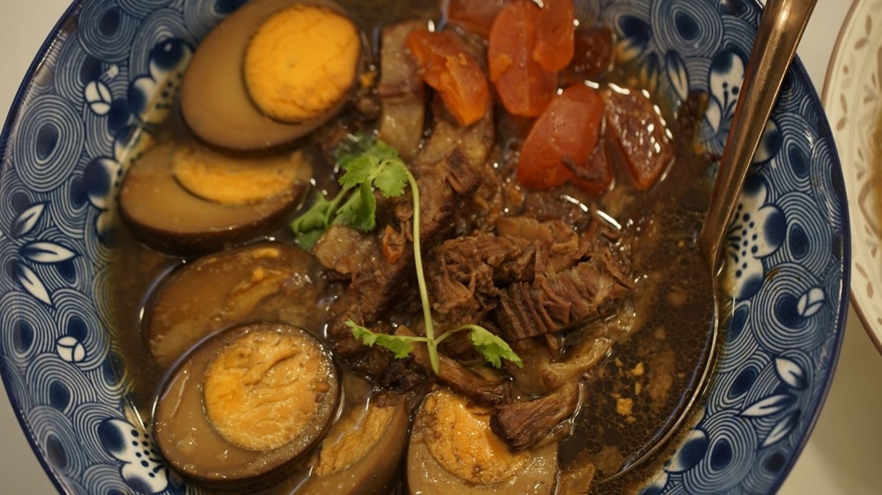 "ไข่พะโล้เนื้อวากิวตุ๋น" ร้านธธดา อร่อยเด็ดบนถนนอรุณอมรินทร์