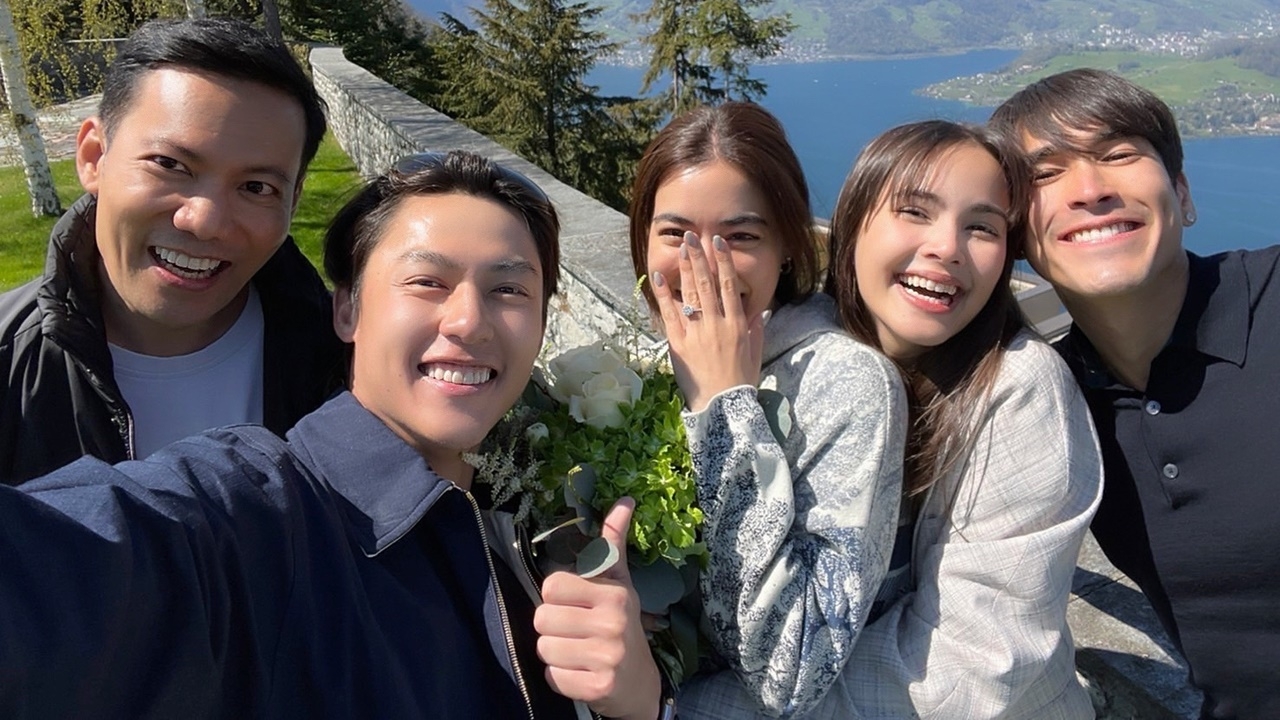 ส่องเพื่อนดาราร่วมยินดี หมาก-คิม ขอแต่งงานที่สวิตเซอร์แลนด์