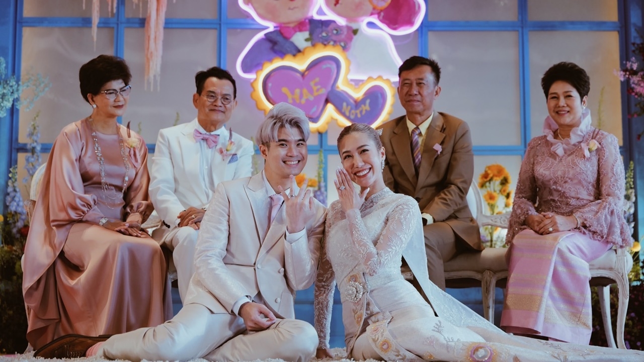 ปณต เก็ตสึโนวา ควงแฟนสาว เนะ อโณทัย เข้าพิธีวิวาห์หลังรอมานาน 2 ปี