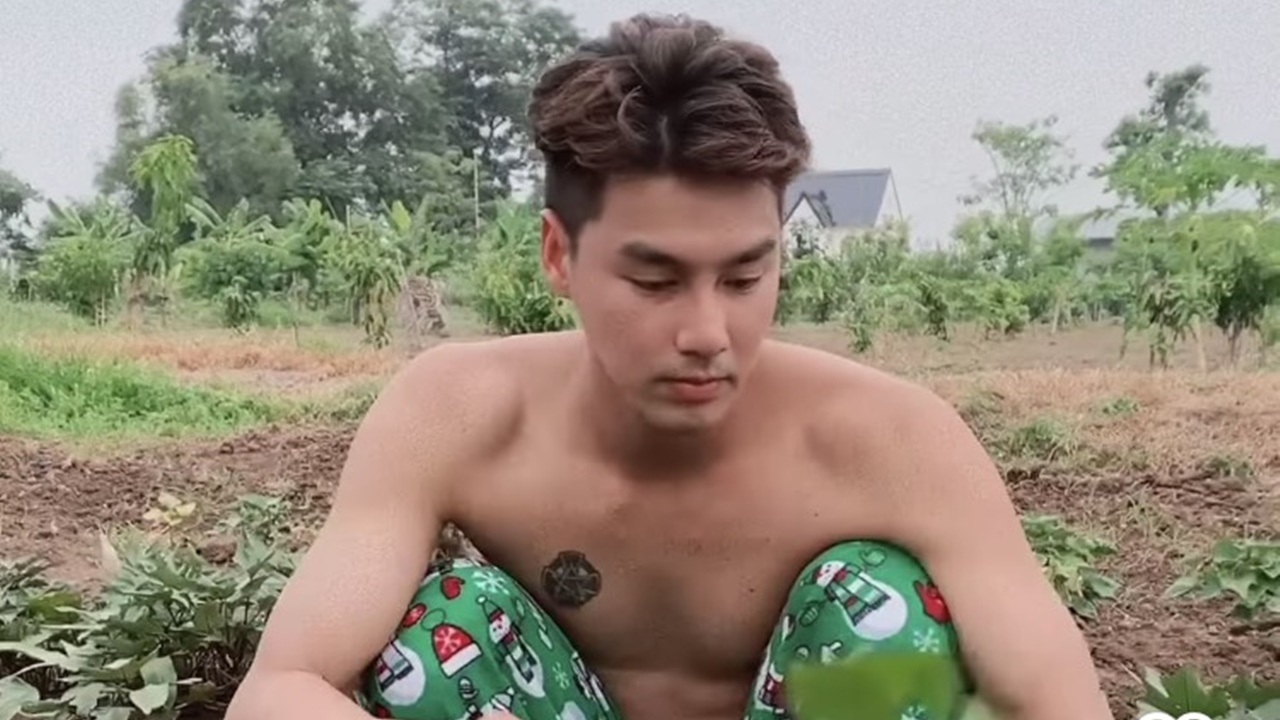 เพ็ชร ฐกฤต กับชีวิตสุดชิลในสวน แต่ทำคนหลุดโฟกัสขณะนั่งเก็บมันญี่ปุ่น 