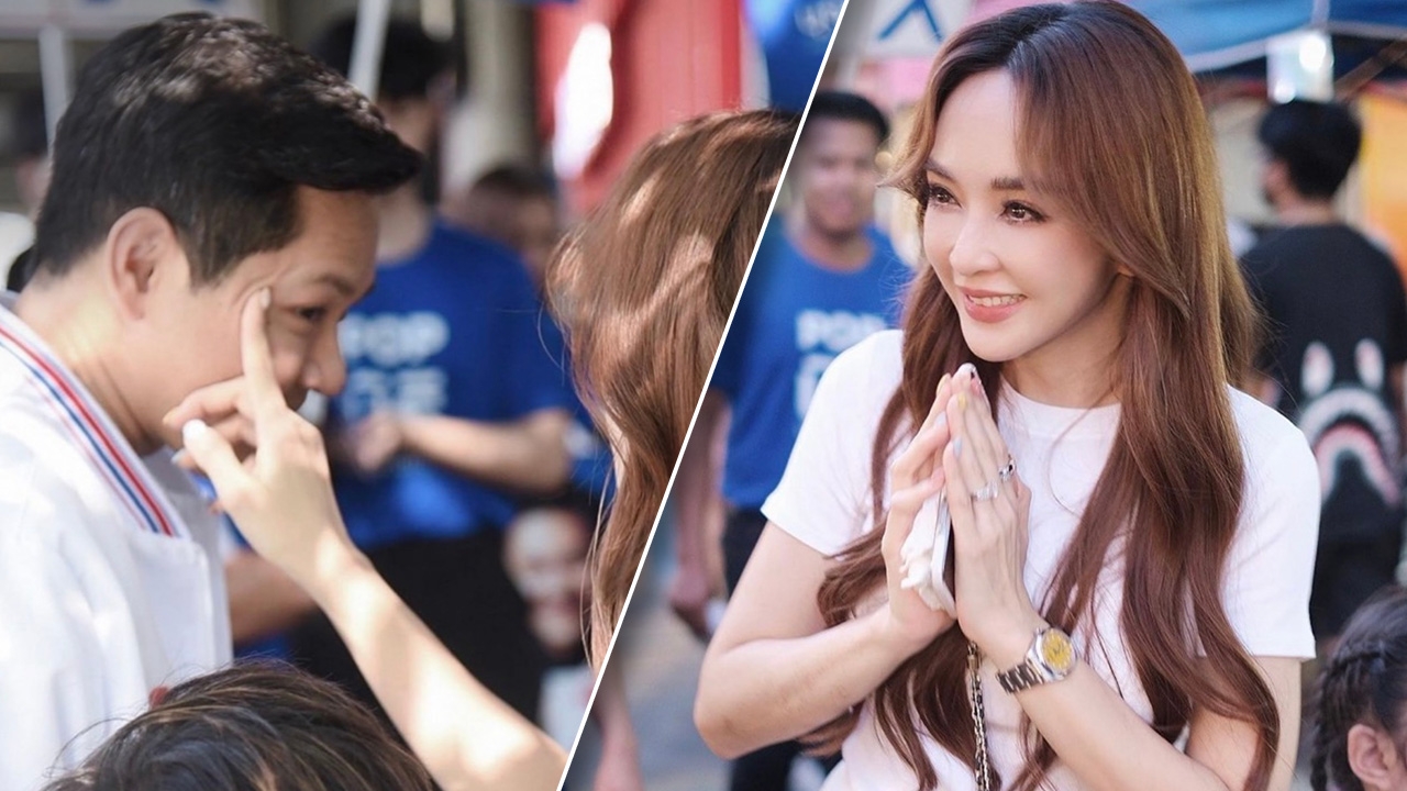 เป้ย ปานวาด โพสต์ "เข้าใจทุกคนนะคะ" ครอบครัวสุขสันต์  พาลูกช่วยสามีหาเสียง