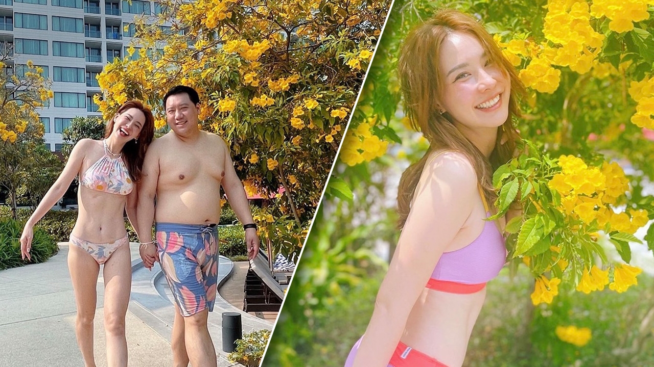 นุ้ย สุจิรา เปิดโหมดแซ่บ ควงสามีสวีตริมสระ พักผ่อนรับซัมเมอร์แบบชิลๆ