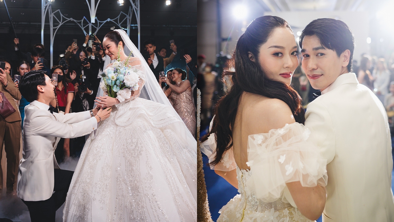 ชมเต็มๆ ภาพฉลองงานวิวาห์ของ พี่พีท-แก้มบุ๋ม สุดอลังการสมกับที่รอคอย
