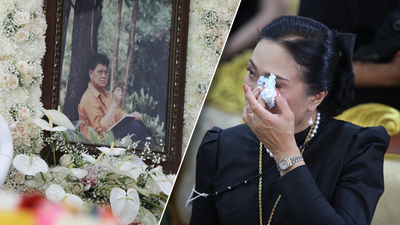 บรรยากาศพิธีพระราชทานน้ำหลวงอาบศพ ครูชลธี ธารทอง ครอบครัวสุดเศร้า  