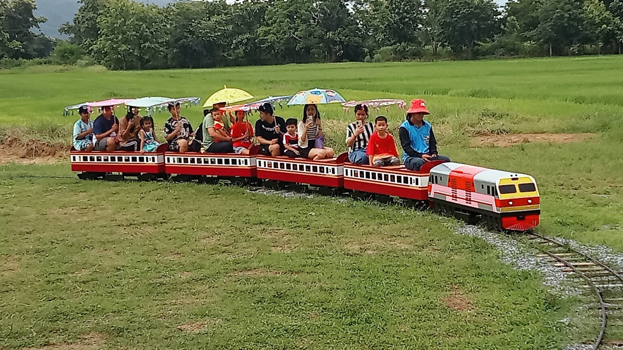 ชวนมานั่งรถไฟจิ๋ว ชมทุ่งนาเขียวขจีแห่งแรกของอุตรดิตถ์ ที่ร้านชมทุ่งคาเฟ่ 